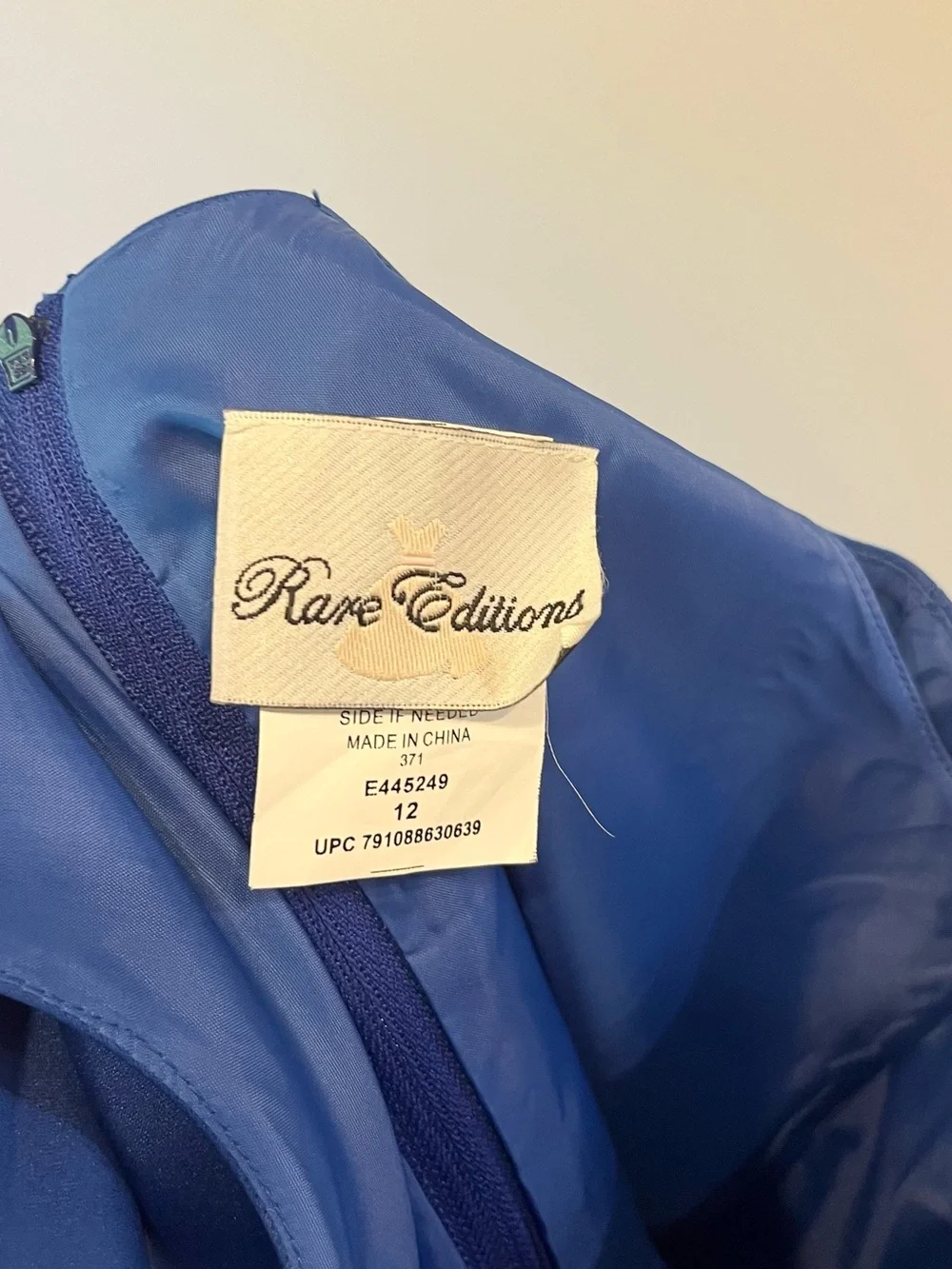 Rare Editions Royal Blue Sleeveless Party Dress with Embellished Pockets - Picture 3 of 4
